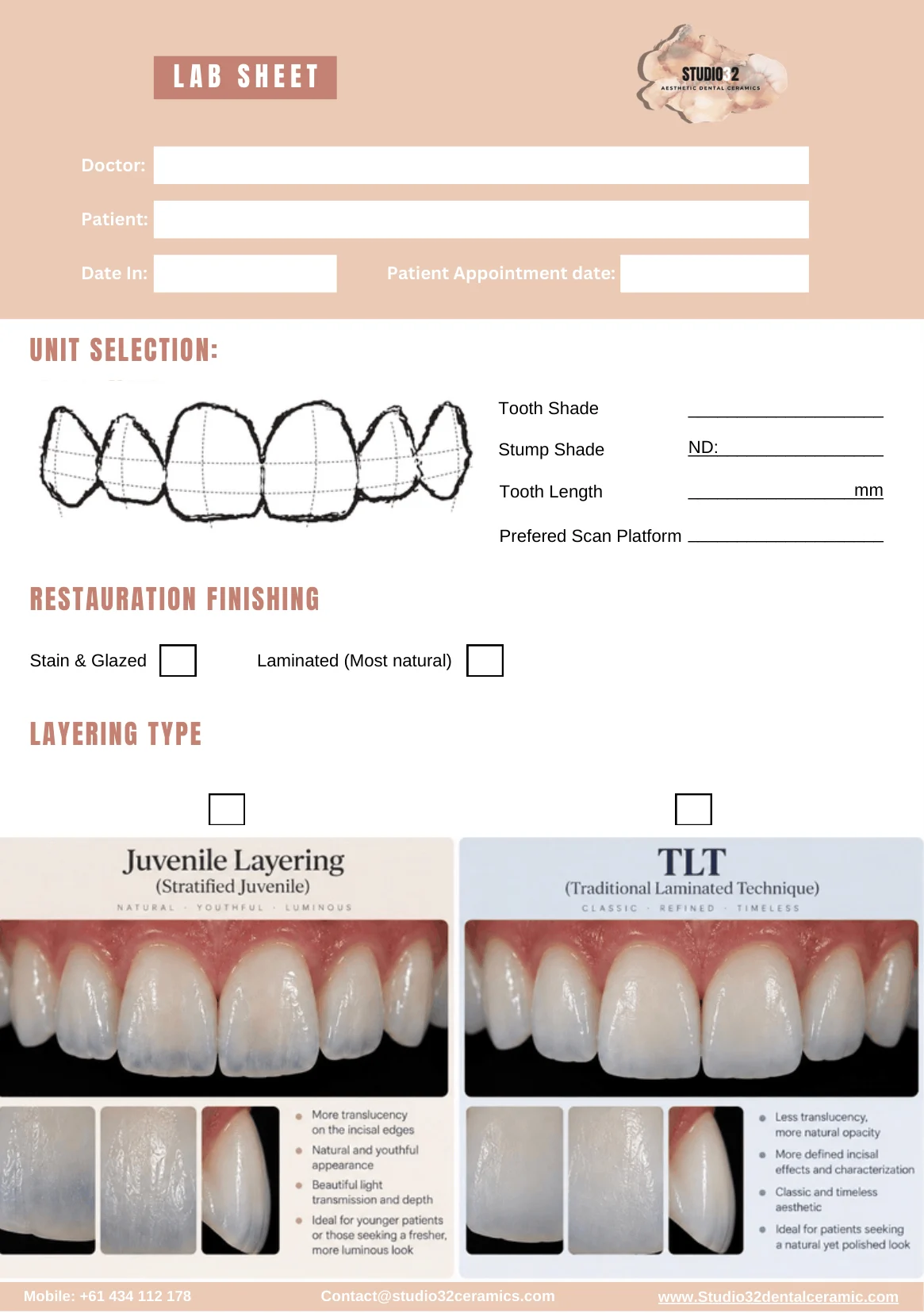 Studio32 Lab Sheet